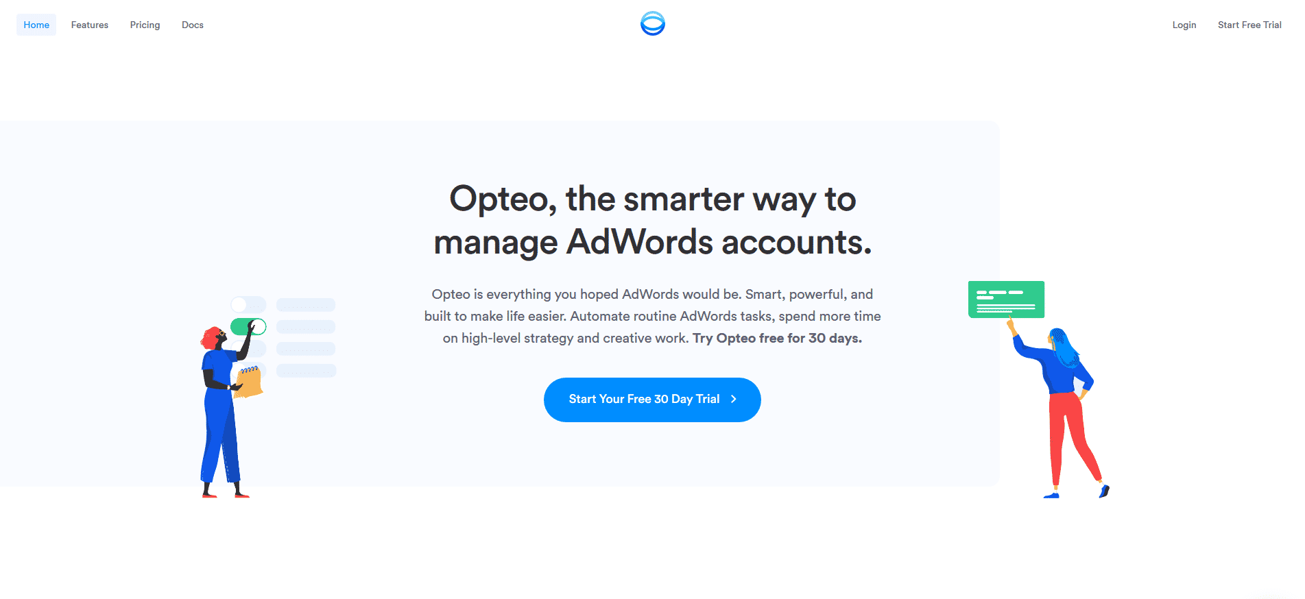 Opteo Homepage